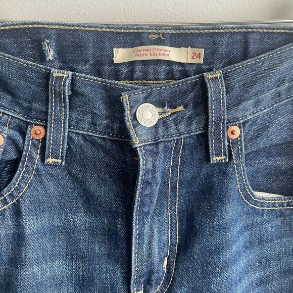Levi's Low Pro Straight size 24 dark wash - Picture 4 of 7